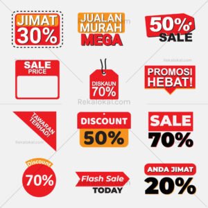 Sale & Discount Tag Vector Graphic Pack (12 Localized Designs)
